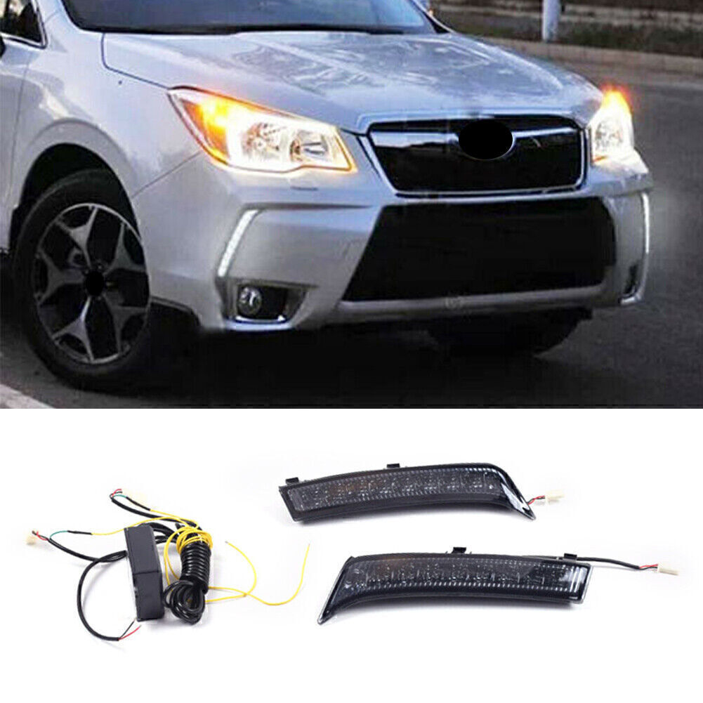 2x LED DRL Daytime Running Light Fog Lamp Kits For Subaru Forester 2013-2018 17