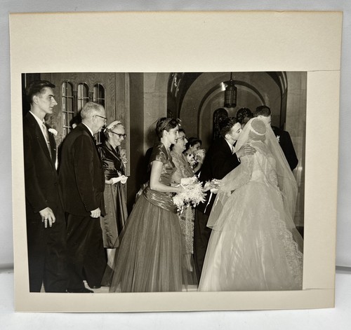 Hochzeit Paar Foto Vintage schwarz weiß 2 auf jedem Brett 7 1/2" x 9 1/2" p1 - Bild 2 von 2