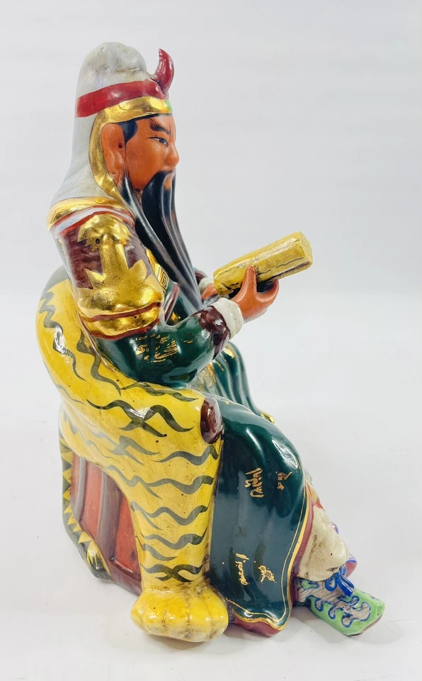 Figura de porcelana de colección de 10" de Guan Yu: el dios chino de la guerra y la riqueza Foto 4 de 4