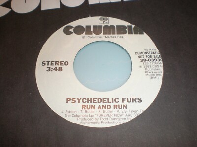 Psychedelic Furs 45 Run And Run Promo Columbia Ebay