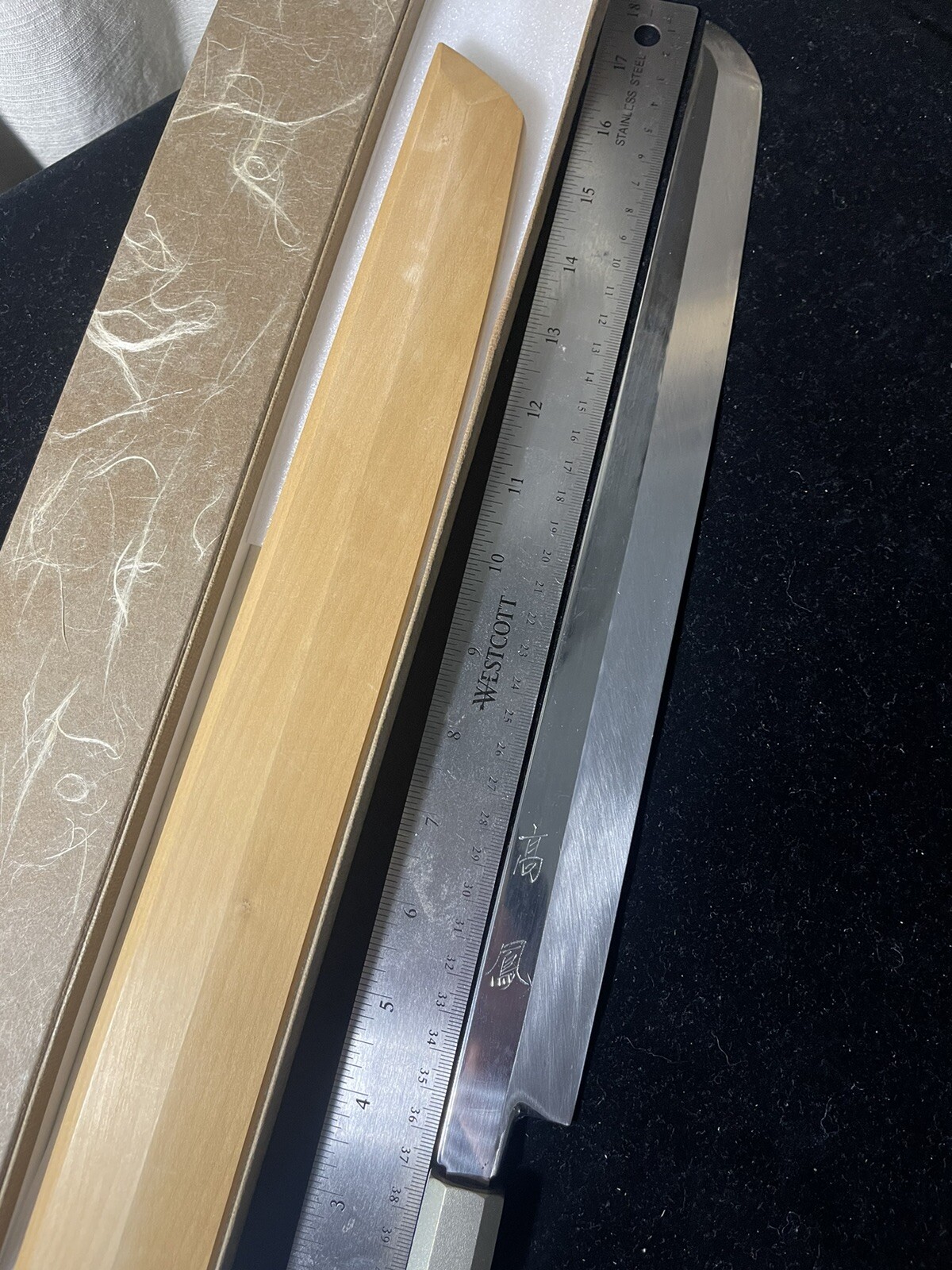 高鳳Koho sakimaru honyaki 360mm sushi sashimi knife shiraki nenohi yanagi