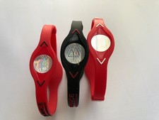 3 PCS 2 RED BLACK Power Balance Energy Health Band Bracelet XS,S,M,L,XL