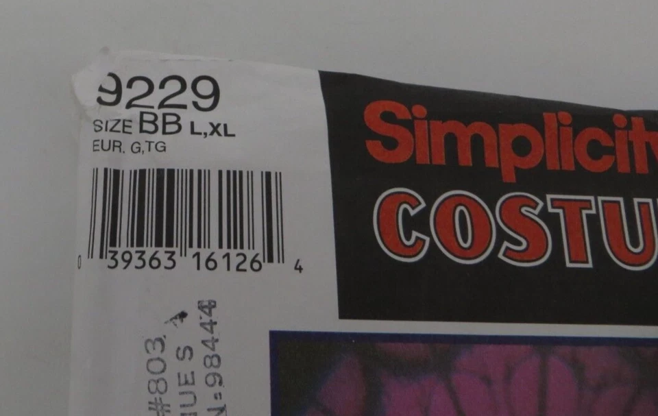 Simplicity Costumes Pattern 9229 King Queen Jester Medieval Size L XL Uncut - Image 2 of 4