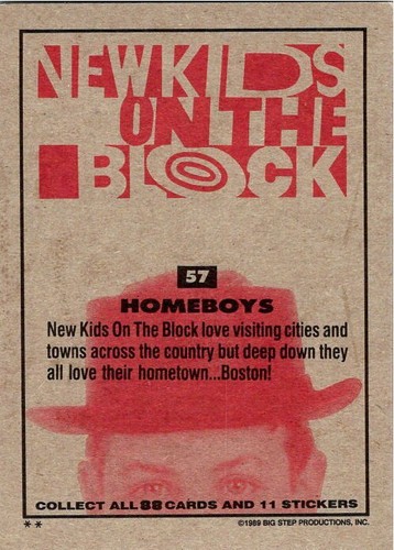 1989 Topps New Kids On The Block - Pick Choose Your Cards - Picture 115 of 177