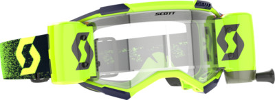 Scott Fury WFS Roll Off Goggles - Neon Green/Neon Yellow - Clear Lens