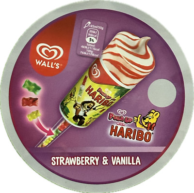 Walls Haribo Push Up, Ice Cream Sticker, Vinyl Sticker 