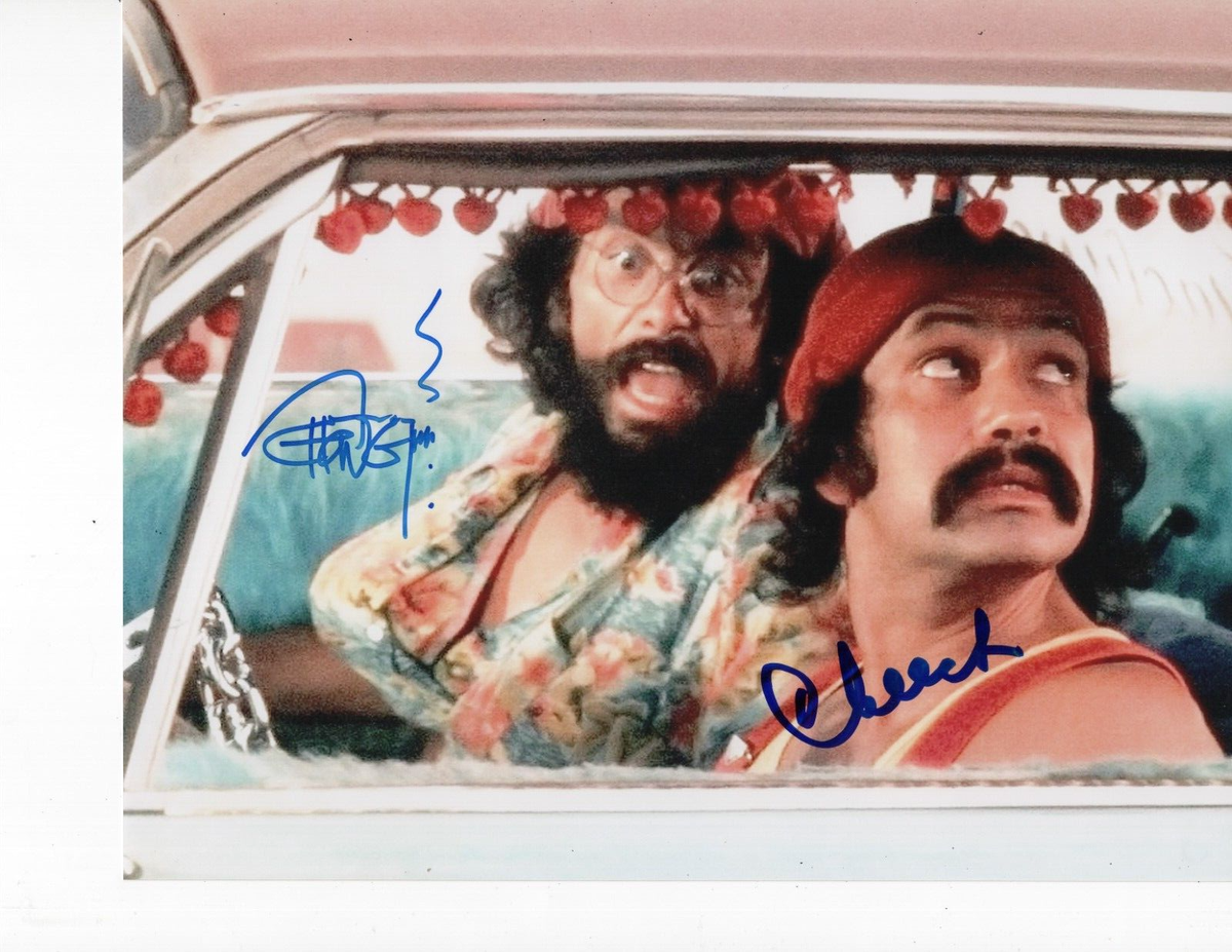 CHEECH AND CHONG SIGNED CLASSIC CAR SCENE 8X10 | eBay