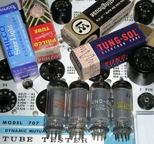 Jukebox Tubes 4 New 6973-sub Usa Cm6 Nos Nib A Plate Current Matched Quad