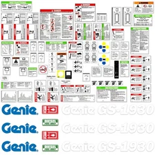 Complete Decal Kit for Genie GS-1930 Decal Kit Sicssor Lift Stickers USA Made!