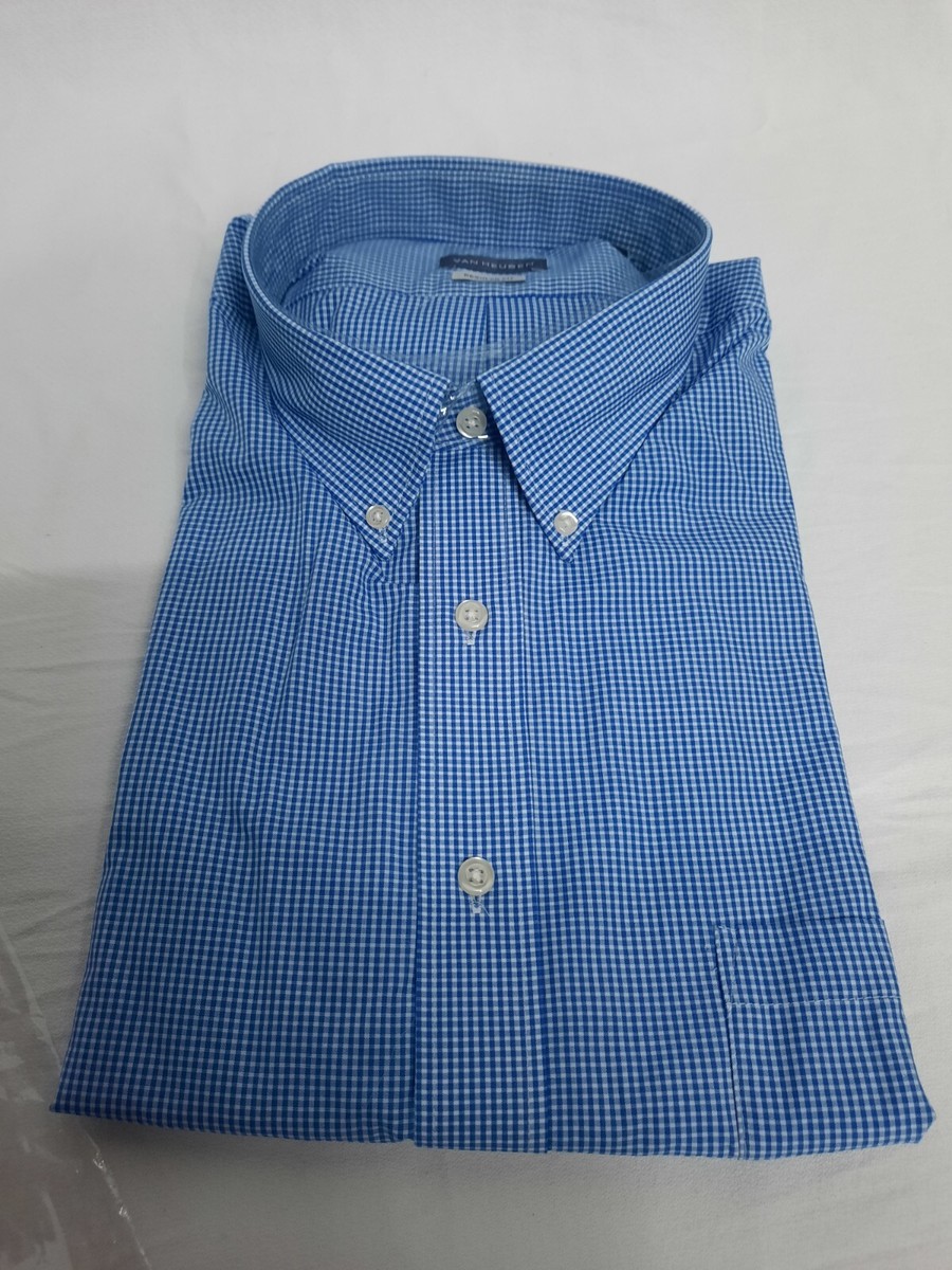 periwinkle dress shirt Thomas Mason Goldline Periwinkle Small Houndstooth Shirt