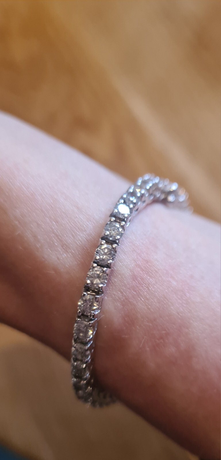 10ct White Gold 5ct Diamond Tennis Bracelet eBay