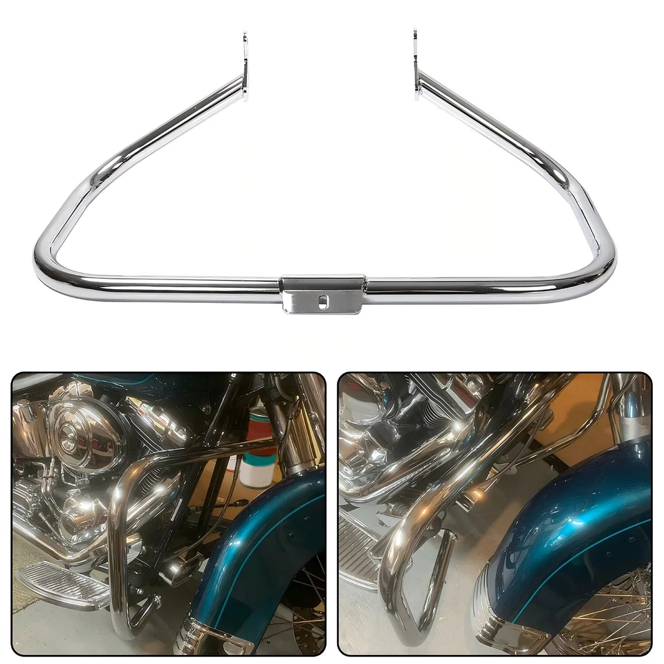 Barra de choque de carretera protector motor 1 1/4" Softail Fatboy Heritage 2000-17 Foto 4 de 4