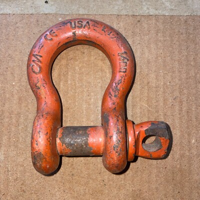 CM USA 16mm WLL 4-1/2T  5/8 Anchor Shackle Alloy Orange Ready To Do Work !