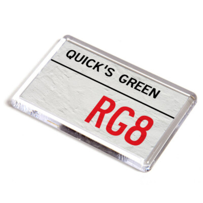 FRIDGE MAGNET - Quick's Green RG8 - UK Postcode | eBay UK