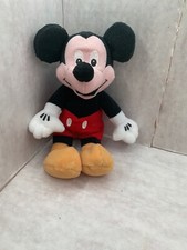 Disney Store Mini Bean Bag Mickey Mouse Plush Toy 8"