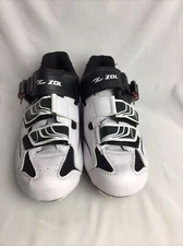 Zol Cycling Shoes Mens Size 6 Whit & Black Spin Indoor Outdoor Road Biking Sneak