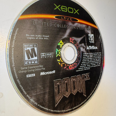 Doom 3 Limited Collectors Edition - XBOX Original Guarantee TESTED WORKING  