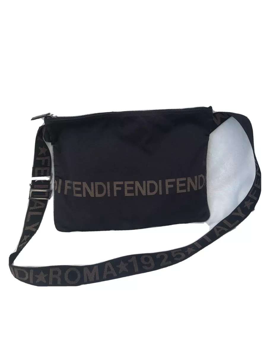 Fendi, Bags, Fendi Crossbody Messenger Nylon Bag With Iconic Adjustable  Strap Unisex