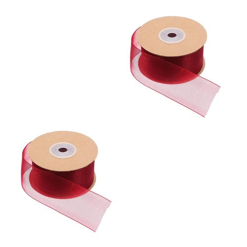 2 Rolls Sheer Organza Ribbon for DIY Crafts and Wrapping for Bow Making Organza - Picture 7 of 12