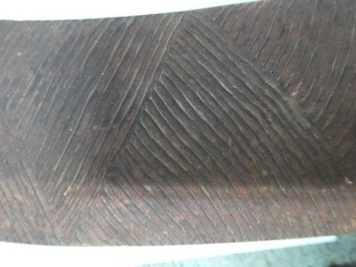 EARLY AUSTRALIAN ABORIGINAL WOODEN CHIP CARVED DIAMOND CUT HUNTING BOOMERANG - Picture 15 of 16