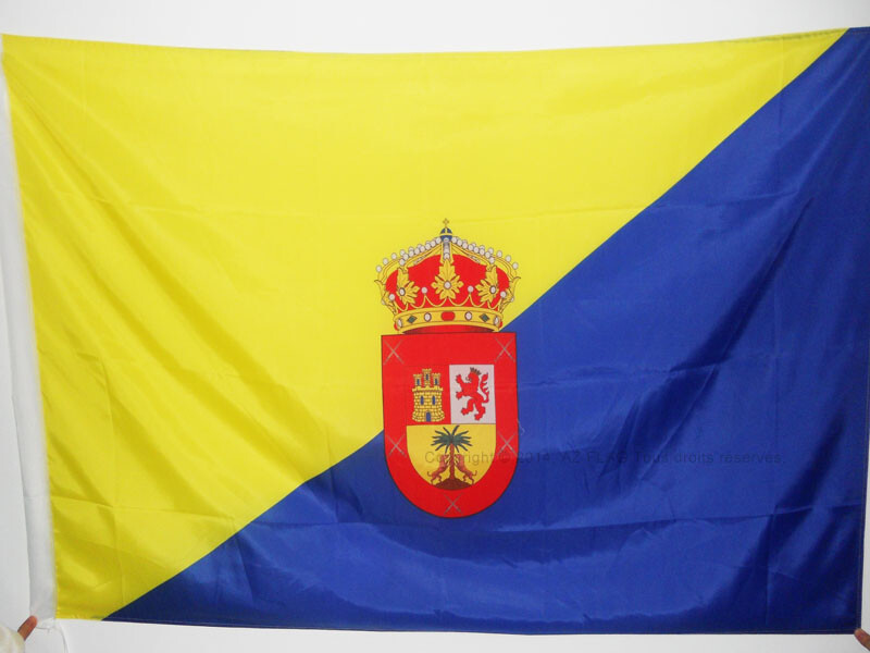 Drapeau Canarien 90x150cm pour décoration de balcon et fêtes locales