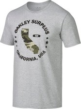 Oakley Mens Salute Tee Short Sleeve T-Shirt Heather Grey Large NEW