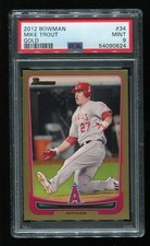 2012 Bowman Gold #34 Mike Trout Angels  PSA 9 Mint
