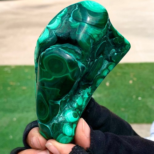 307G Natural glossy Malachite transparent clusteugh mineral sample - 第 1/9 張圖片