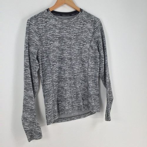 Adidas womens t shirt Size M grey marle long sleeve round neck 090309 - Picture 2 of 9