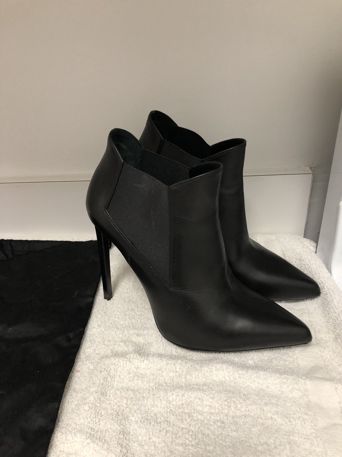 Stivaletti Chelsea Saint Laurent Classic Paris tacco 120 mm 40 5 US 9 5 YSL $1000