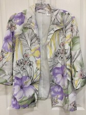 Alfred Dunner Women  s Size 14 Multi-Color Open Front Blazer