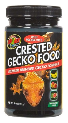 Zoo Med Crested Gecko Food Premium Blended Watermelon Dry Food 4oz