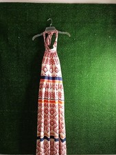 Eliza J Multicolor Maxi Dress Halter's Dress Size 10