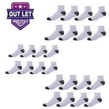 Wholesale Bulk Lots Men Women Ankle Quarter Low Cut Cotton Socks Size 9-11 10-13