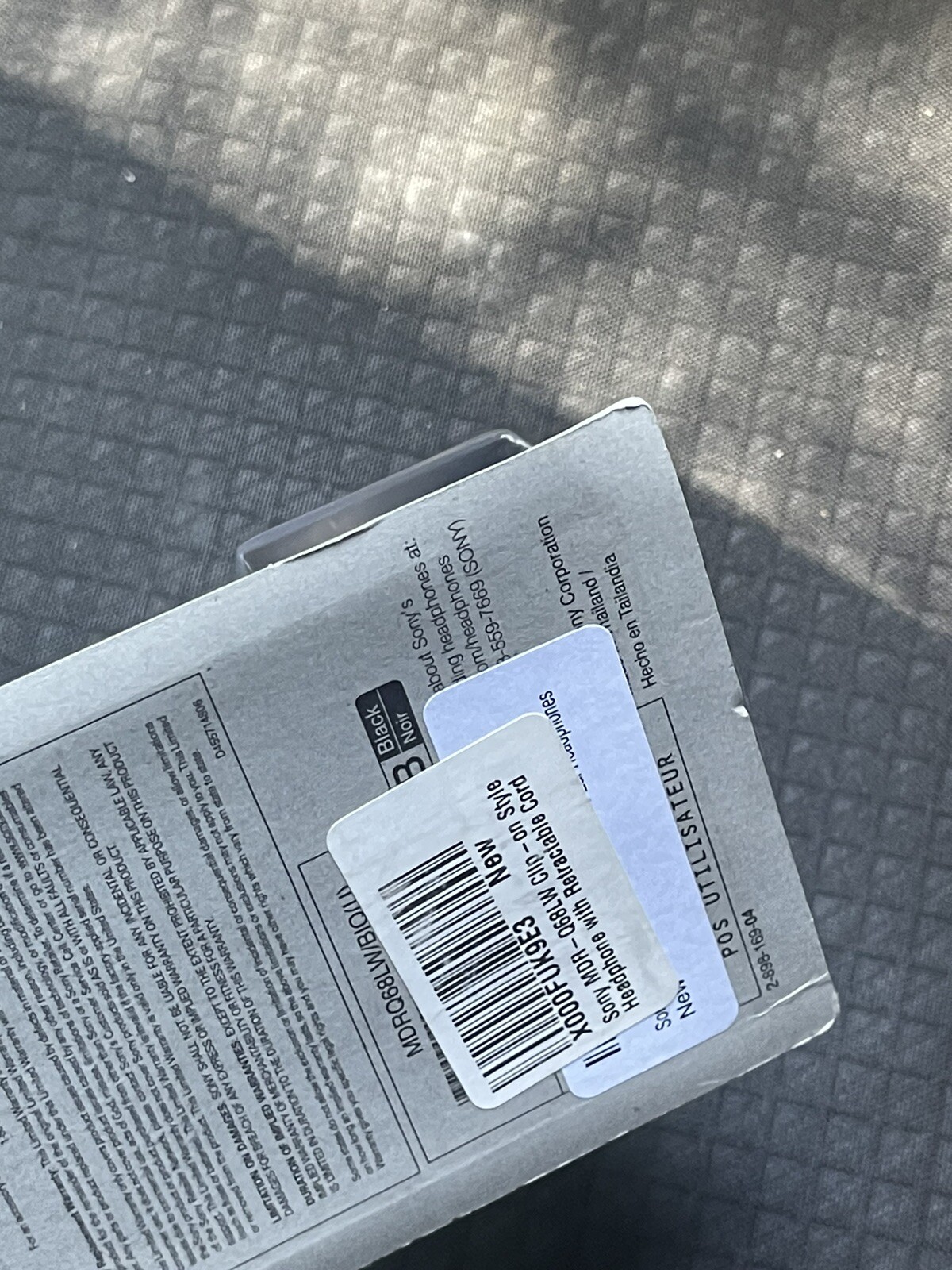 SONY Headphone Ear Hook Stereo MDRQ68LW Black New Factory Sealed eBay