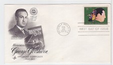TurtlesTradingPost- George Gershwin, Composer 1973 FDC #1484- Artcraft Cachet