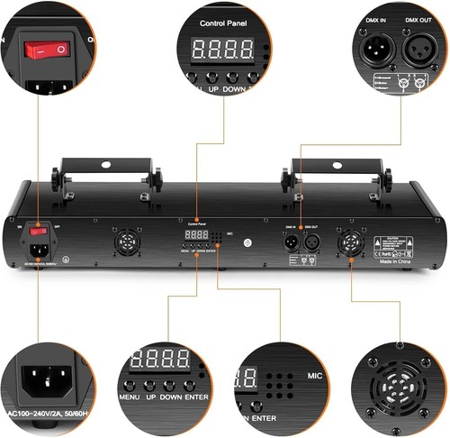 Versatile DJ Laser Light with Sound Activation - Perfect for Parties & Clubs - Picture 6 of 10