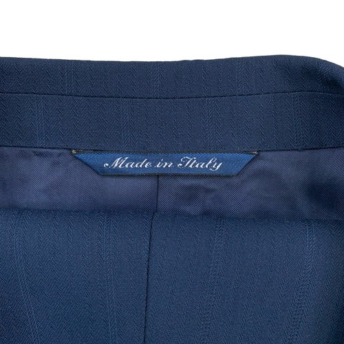 Vintage 44R Gianni Daveri X Canali "Milano" Azul Pizarra Pecho Doble Raya Suit - Imagen 20 de 23