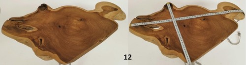 Madera de Teca Mesa Plegable Mesita Baja Mesa Auxiliar de Madera Plegable Salón - Imagen 12 de 16