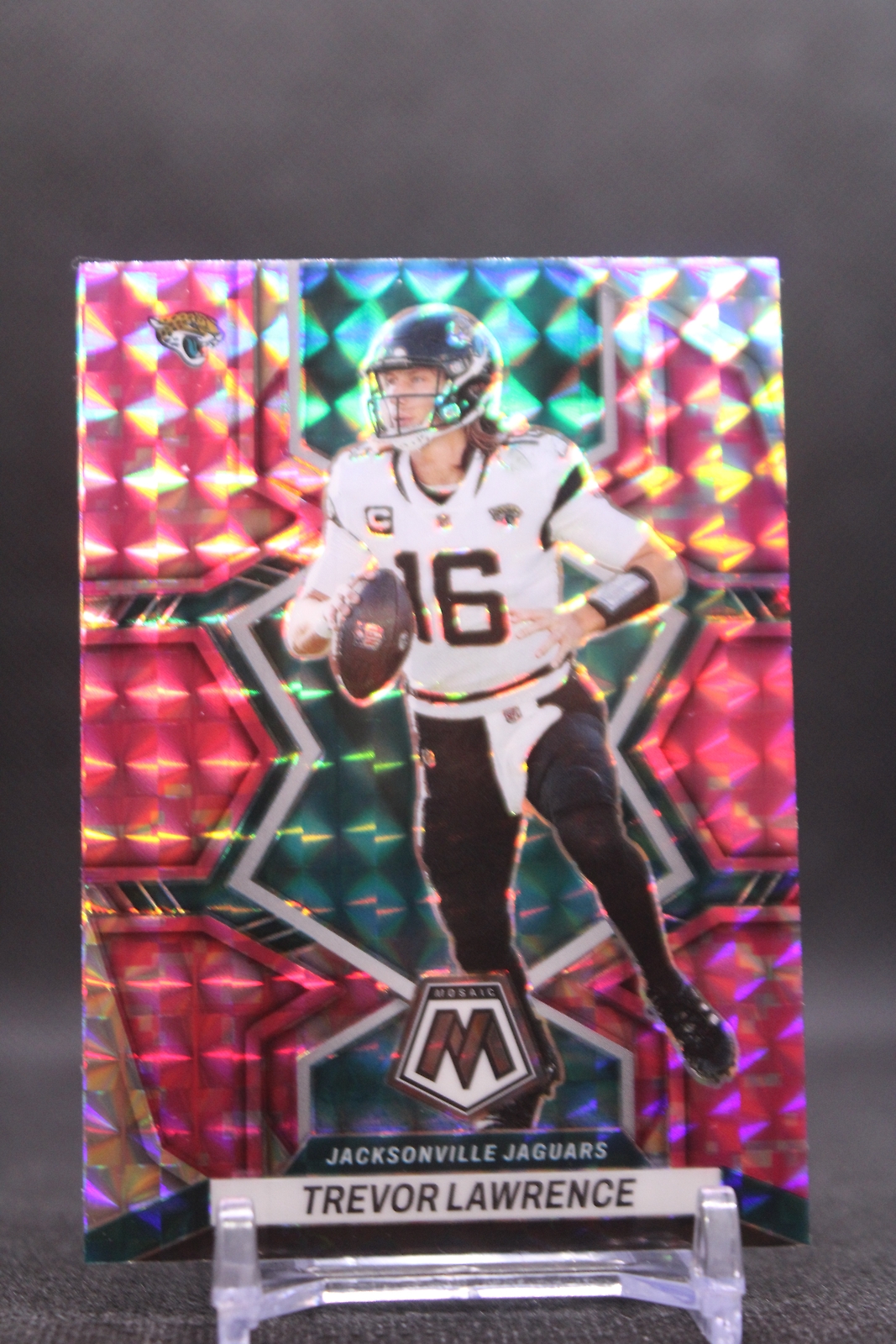 Trevor Lawrence #88 2022 Panini Mosaic Mosaic Camo Pink Jacksonville Jaguars