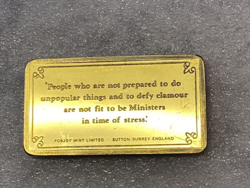 POBJOY MINT LTD. EP GOLD OVER SOLID STERLING BAR "SIEGE OF SIDNEY STREET 1911" - Picture 12 of 13