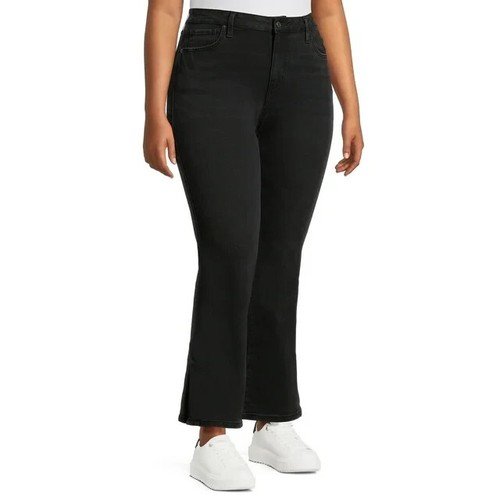 Time and Tru Women's Mid Rise Bootcut Jeans, 31" Inseam Black Size 18 Regular - Picture 4 of 15