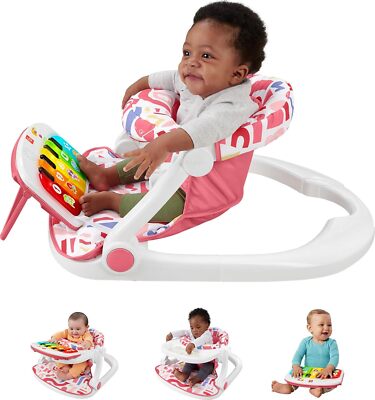 Portable Baby Chair, Pink Kick & Play Deluxe Sit-Me-Up Seat