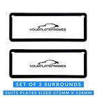 <!--F#f_0-->WA Standard Number Plate Surrounds Frames Black Set Front & Rear 372mm X 134mm<!--F/-->