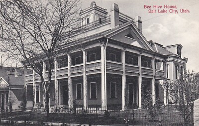 Salt Lake City, Utah. Das Bienenstockhaus - Vintage Postkarte