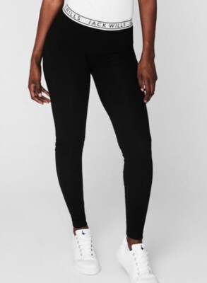 JACK WILLS REDBROOK KLASSISCHE DAMENLEGGINGS BRANDNEU GRÖSSE 10 UK SCHWARZ/WEISS 