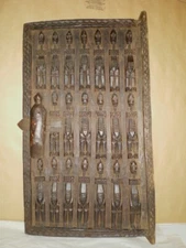 Antique Dogon African Wood Granary House Door Window Shutter Sliding Lock - Mali