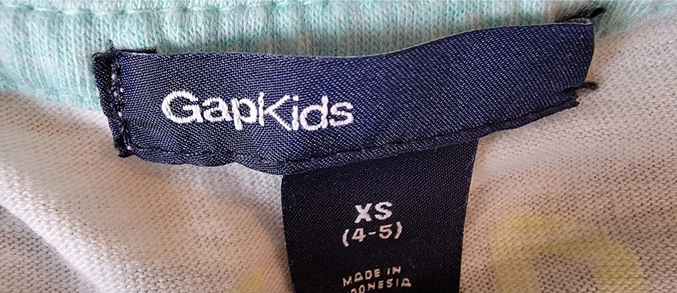 Top raglán Gap para niñas verde azulado L/S con estrella de lentejuelas doradas en la parte delantera talla XS (4/5) Foto 4 de 4