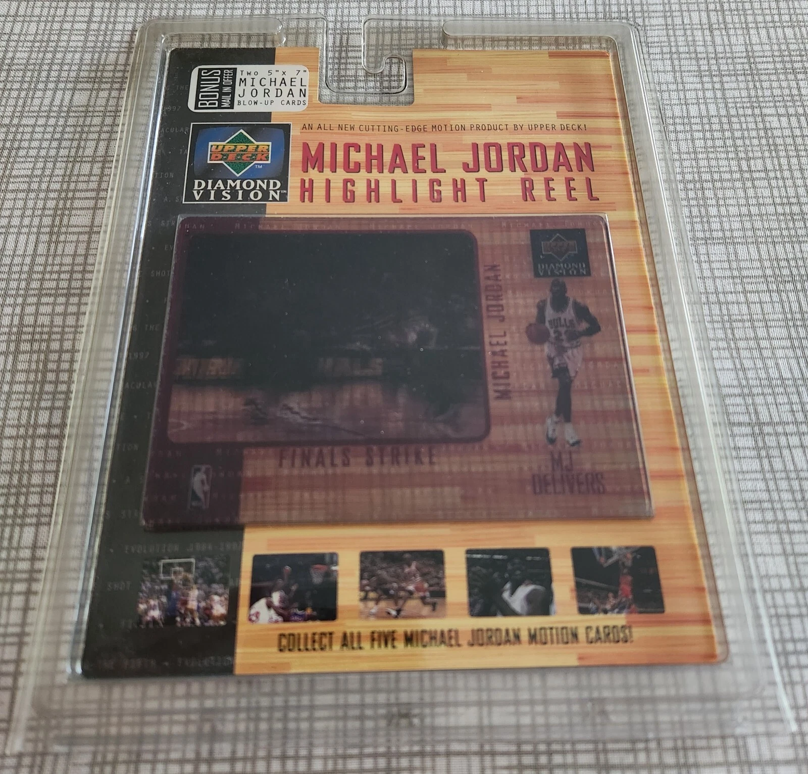 1997 Upper Deck Diamond Vision Michael Jordan Highlight Reel #3 Finals Strike MT