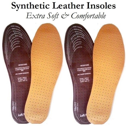 8x Leder Schuheinlagen Synthetik Unisex Anti Geruch Sport Arbeit Männer Frauen Stiefel UK - Bild 5 von 6